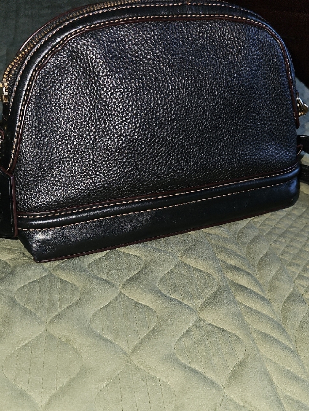 Coach Black Pebbled Leather Crossbody with Gold Hardware - Picture 5 of 7